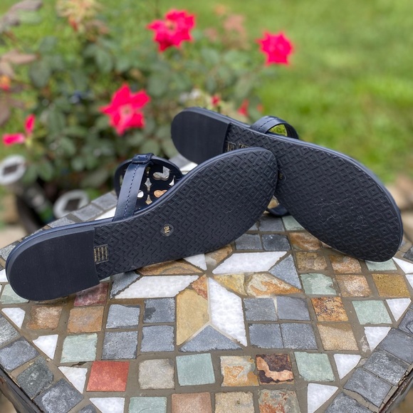 NWOB β’ Tory Burch Metal Miller Leather Sandals - Picture 6 of 16